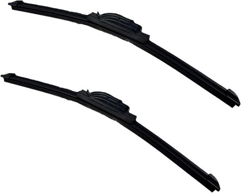 Windshield Wiper Blades (Pack of 2) 17" + 17" Universal J/U Hook Replacement Wiper Blades All Season Stable and Quiet Front Windshield Wipers in Kuwait