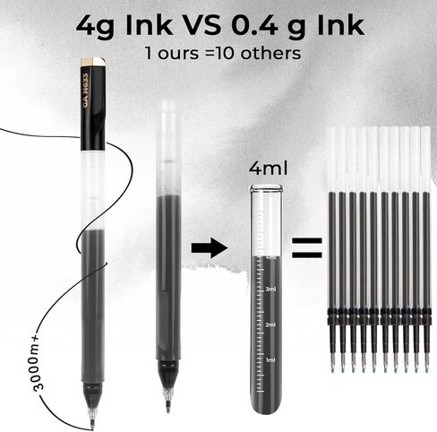 7 Extra-Large Capacity Black Gold Silver White Gel Pens,Fine Point Opaque Archival Gel Ink Pen Writing Set for Art Highlight, Professionals, Artists & Daily Use, Card Making & DIY Projects in Saudi Arabia
