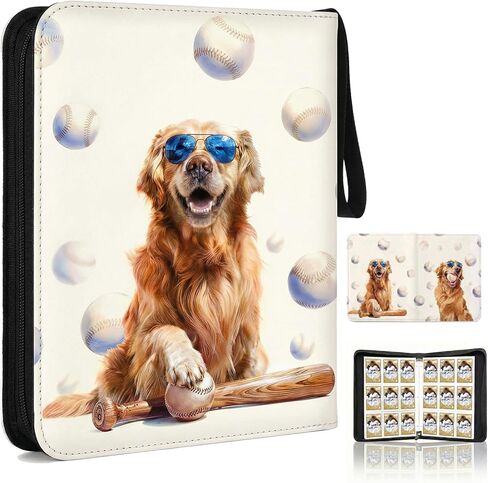 Baseball Card Binder 9-Pocket - Holds 990 Cards, Card Album with 55 Removable Pages, Fits Soft Sleeves, Protects & Organizes Sports TCG Cards, Ideal for Collectors, Game Day, Trading, Display & Gifts in Saudi Arabia