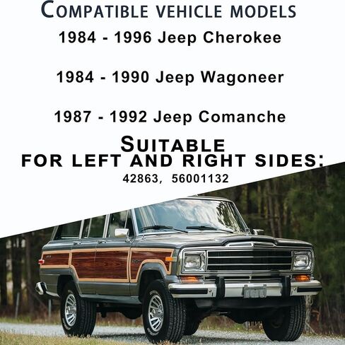 42863 1 Pair Front Windshield Wiper Arm Kit Fits Compatible with Jeep 1984-1996 Cherokee 1984-1990 Wagoneer 1987-1992 Comanche Replaces OE 56001132 in Saudi Arabia