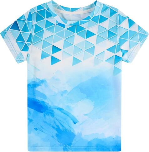 ADUKIDE Boys Novetly T-Shirt Kids 3D Graphic Shirt Short Sleeve Crewneck Tees Size 5-14T in Kuwait