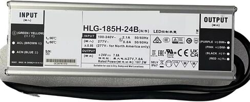 1pcs dimming LED Power Supply HLG-185H-12B HLG-185H-20B HLG-185H-24B HLG-185H-30B HLG-185H-36B HLG-185H-42B HLG-185H-48B(HLG-185H-30B) in Saudi Arabia