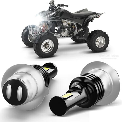 Compatible For Honda TRX 450R 2005-2006-2007-2008-2009 Bulbs, P15D H6 H6M Fog Light Bulbs, 12000 Lumens 6000K White 55W H6M Light Bulbs, Plug and Play, 2-Pack in Saudi Arabia
