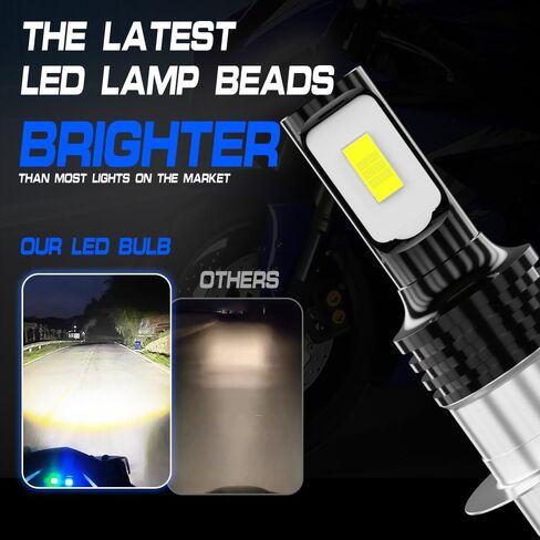 Compatible For Honda TRX 450R 2005-2006-2007-2008-2009 Bulbs, P15D H6 H6M Fog Light Bulbs, 12000 Lumens 6000K White 55W H6M Light Bulbs, Plug and Play, 2-Pack in Saudi Arabia