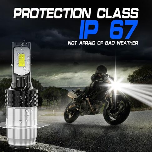 Compatible For Honda TRX 450R 2005-2006-2007-2008-2009 Bulbs, P15D H6 H6M Fog Light Bulbs, 12000 Lumens 6000K White 55W H6M Light Bulbs, Plug and Play, 2-Pack in Saudi Arabia