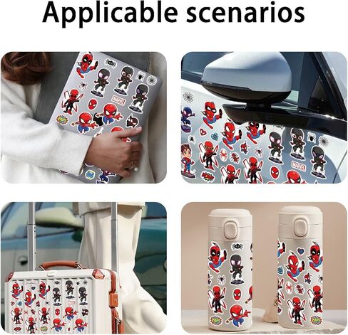 Spider Stickers, 24 Sheets Make Your Own Cartoon Stickers, 8 Designed Characters Sticker, Cute Cartoon Themed DIY Art Craft Party Supplies in Saudi Arabia