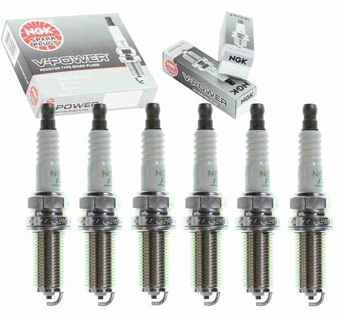 6 pc NGK V-Power Spark Plugs compatible with Nissan 350Z 3.5L V6 2003-2006 in Kuwait