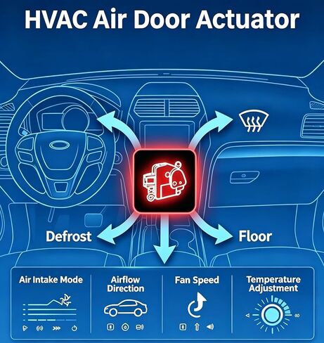 مشغل باب مزيج سخان HVAC متوافق مع Ford Edge 2015-2023 Fusion 2013-2020 Lincoln Mkx 2016-2018 Mkz 2013-2020 Nautilus 2019-2023 OEM#604-294 DG9Z-19E616-A GS7Z-19E616-B in Kuwait
