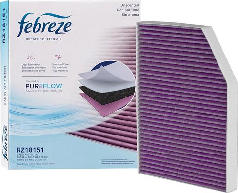 Febreze Odor Control HEPA Cabin Air Filter by PUREFLOW RZ18151H Fits 2018-2024 BMW X3 2.0L, 3.0L; 2019-2026 330i xDrive 2.0L, 330i 2.0L, Z4 2.0L, 3.0L in Kuwait