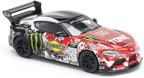 نموذج سيارة مصبوب 1:64 متوافق مع Pandem Toyota GR Supra D1 GP 2024 DAIGO Saito إصدار محدود من Pop Race PR640180 in Kuwait