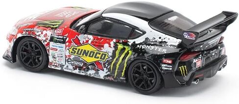نموذج سيارة مصبوب 1:64 متوافق مع Pandem Toyota GR Supra D1 GP 2024 DAIGO Saito إصدار محدود من Pop Race PR640180 in Kuwait