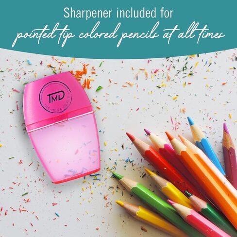 The Mega Deals Colored Pencils for Adults, 50 Coloring Pencils for Adult Coloring Books, Smooth & Vibrant Color Pencil Set with Mandala Coloring Book & Sharpener, Art Supplies for Adults & Teens in Kuwait