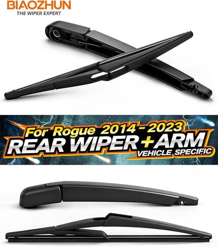 Rear Wiper Arm Blade Assembly, Replacement for Nissan Rogue Select, Sport 2014–2023 SUV | Back Windshield Wiper Blade Arm Set, With Rear Window Wiper Arm Nut Cap Cover Accessories in Saudi Arabia