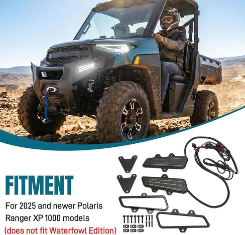 Bumper Fog Light Kit for 2025+ Polaris Ranger XP 1000, Running Lights Only in Kuwait