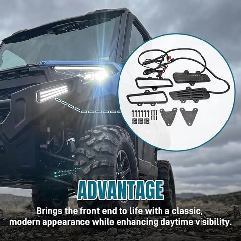 Bumper Fog Light Kit for 2025+ Polaris Ranger XP 1000, Running Lights Only in Kuwait