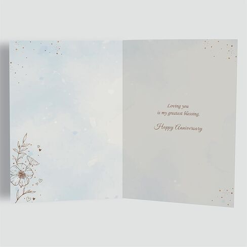 Anniversary Card for Husband or Boyfriend – Elegant A5 Greeting Card with Printed Verse – Premium UK Made Design in Saudi Arabia