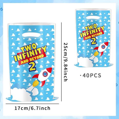 LaVenty Two Infinity and Beyond Party Bags 2nd Birthday Party Bags Two Infinity and Beyond Party for Boy Girl 2nd Birthday in Kuwait