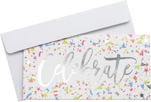 Masterpiece Hooray Bravo Congrats Money Cards / All Occasion Gift 3 5/8" x 7" Cash Check Holders With Envelopes / 6 Shiny Gold Foil Graduation Party Birthday Wedding / 3 Festive Celebration Designs in Kuwait