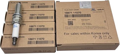 Genuine OEM 18871-11070 Spark Plug 4pcs set / 1887111070 fits for Santafe, Tucson, Rio, Sorento, Sonata and more in Saudi Arabia