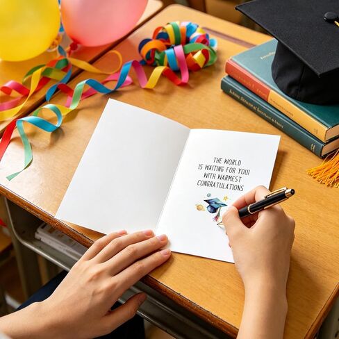 24 Pack Watercolor Graduation Dreams Inspire Cards with Envelopes and Stickers, 4 x 6 Inch Graduation Congratulations Cards Bulk, Heartfelt Graduations Card for Woman Man Graduates, 6 Assorted Designs in Saudi Arabia