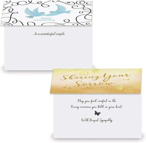Current Deluxe Foil Assorted Cards with Envelopes All Occasion - 20 Pack, Large 5" x 7" Cards with Sentiments, Variety of Get Well, Sympathy, Birthday, Anniversary & Thinking of You in Kuwait