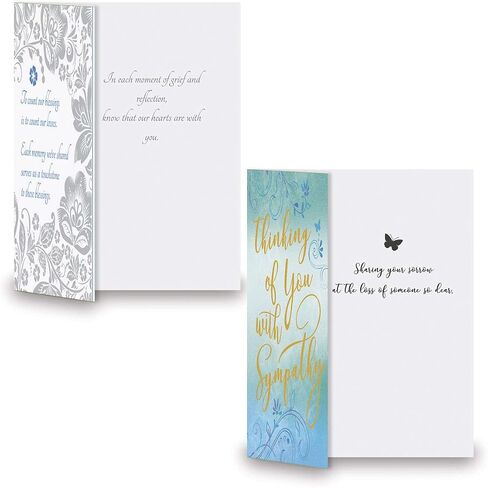Current Deluxe Foil Assorted Cards with Envelopes All Occasion - 20 Pack, Large 5" x 7" Cards with Sentiments, Variety of Get Well, Sympathy, Birthday, Anniversary & Thinking of You in Kuwait