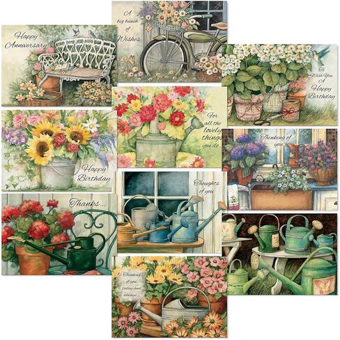 Current Deluxe Foil Assorted Cards with Envelopes All Occasion - 20 Pack, Large 5" x 7" Cards with Sentiments, Variety of Get Well, Sympathy, Birthday, Anniversary & Thinking of You in Kuwait