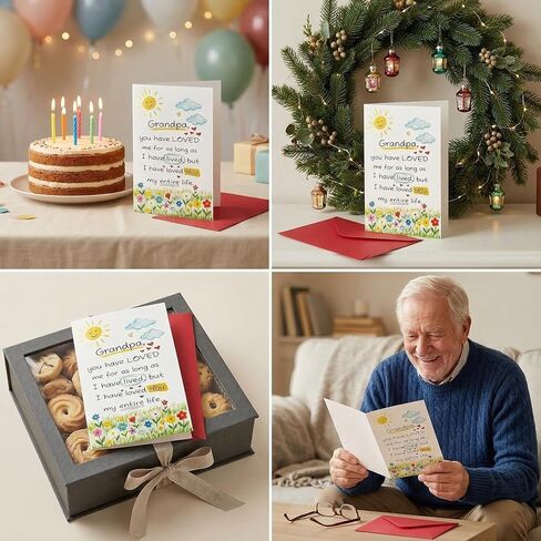 Fathers Day Card from Daughter Son Happy First Fathers Day Birthday Christmas Cards for Dad Father, New Dad Daddy 1st Father's Gifts Card 5.3"x 8" in Saudi Arabia