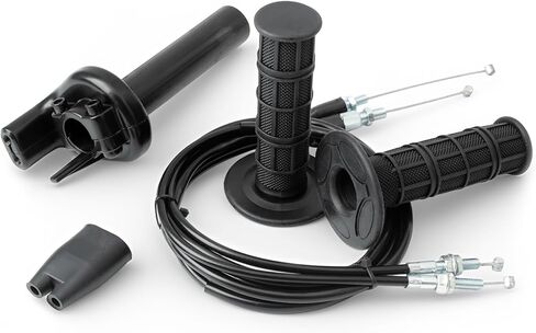 Dirt Bike Throttle Tube with Throttle Cable Grips Compatible with Honda CRF250R CRF250X CRF450X 2004-2014 CRF450R 2002-2014 Off-Road Motorcycle Handle Pull Cords Assembly, Black in Kuwait