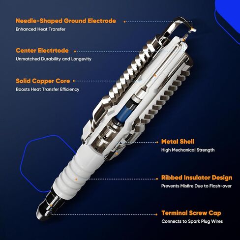 ECCPP Spark Plug Platinum Iridium مناسب لعام 2020 لـ Audi لـ A1 L3 1.0L، 2019-2021 لمقعد Ibiza L3 1.0L بديل لـ 94224، IKER7A8EGS (4 شمعات شرارة) in Kuwait