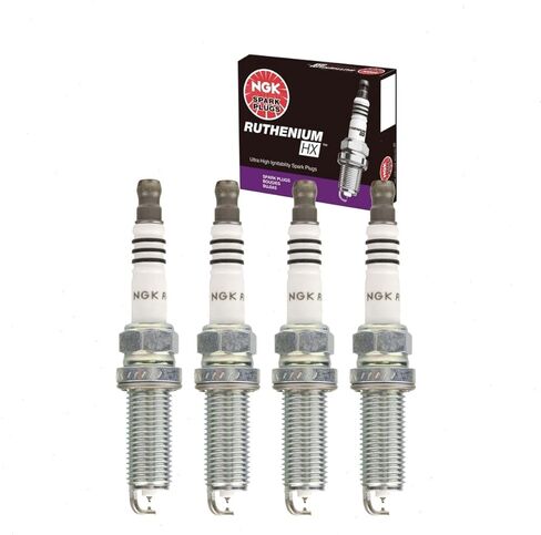 4 pc NGK Ruthenium HX Spark Plugs compatible with Toyota Prius V 1.8L L4 2012-2015 in Kuwait