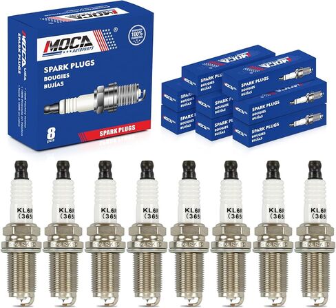 MOCA 92145 8PCS Spark Plugs Fit 2009-2023 for Dodge Challenger & Charger & Durango 5.7L, 2009-2023 for Chrysler 300 5.7L, 2015-2017 200 2.4L, 2014-2023 for Jeep Cherokee 2.4L, 2015-2021 Renegade 2.4L in Kuwait