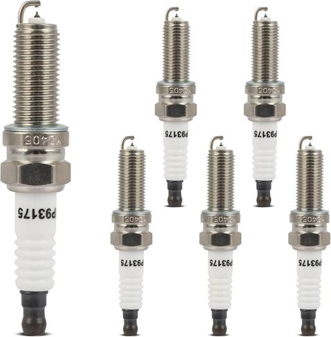 OCPTY Suitable 2013-2015 for Acura for ILX 2.0L/L4,2011-2017 for Chrysler for 200 3.6L/V6 Automotive Replacement Platinum Iridium Spark Plugs #93175,LKR7DIX-11S(Set of 6 Spark Plugs) in Kuwait