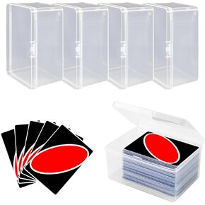 4PCS Plastic Game Card Storage Box, UNO Card Case, Playing Card Box, High Capacity Playing Card Case, Waterproof Plastic Card Holder (NO Cards) in Saudi Arabia