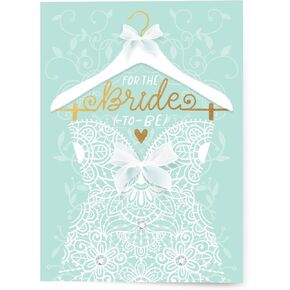 Designer Greetings Premier Collection Bridal Shower Card, Wedding Dress (Includes White Envelope) – Perfect for the Bride-To-Be and Wedding Celebrations in Saudi Arabia