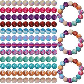 120pcs Richbunnys 15mm Bulk Silicone Beads for Pens and Keychain Making,Large Bead for Necklace and Bracelets Making,Assorted Rubber Beads Set for Crafts(Night Glow) in Kuwait