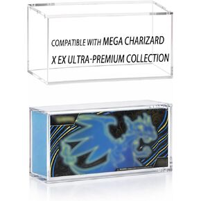 Acrylic Display Case Compatible with Pokemon Mega CHARZRD X ex Ultra-Premium Collection UV Defence 5mm Thick UPC Protector Case with Magnetic Lid Stackable Charizard UPC Acrylic Box in Kuwait