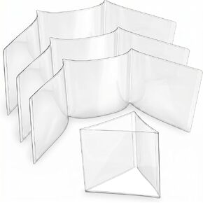 4 Pack Mahjong Card Sleeves, Mahjong Card Protector Covers, Clear Plastic Sleeves for Large Print Size 6 1/8" x 4 3/4" Scorecards, Durable Tri Fold Travel Friendly Mah Jongg Accessories and Gifts in Kuwait