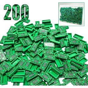 200PCS 100 Dollar Bill Bank Cash Minifigure, Green Money Tile Accessories for Building, Compatible with Lego Creative Building (200 PCS) in Saudi Arabia