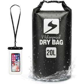 Soulsfeng Waterproof Dry Bag Roll Top Lightweight Dry Backpack for Boating, Kayaking, Travel, Beach, Swimming, Hiking & Camping - Floating Dry Sack with Adjustable Shoulder Straps 10L in Saudi Arabia