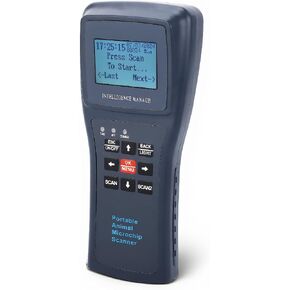 ماسح ضوئي للرقاقة الدقيقة، ناسخة محمولة لبطاقة الهوية Ic، قارئ Emf محمول باليد، قارئ بطاقات دقيقة، شاشة LCD، ماسح ضوئي دقيق للحيوانات الأليفة، بطارية قابلة لإعادة الشحن لعلامة الأذن الحيوانية in Kuwait