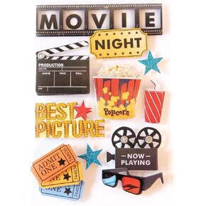 Paper House Productions STDM-0015E 3D Sticker, Movie Night in Saudi Arabia