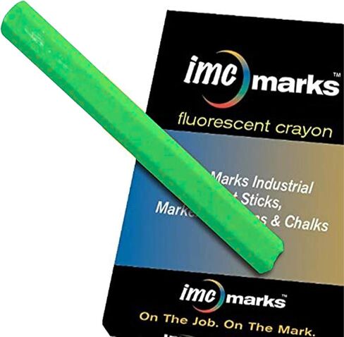Heavy Duty Lead-Free Non-Toxic Hex Shape Fluorescent Crayon, Green (Pack of 12) in Saudi Arabia