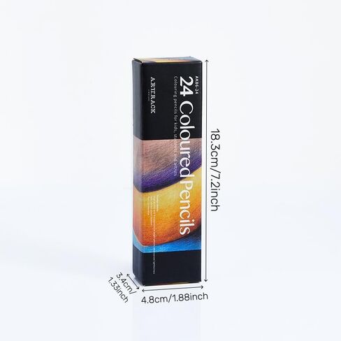 48 Professional Colored Pencils Set - Oil Based Art Drawing w/Case, Vibrant Blendable for Artists and Students Supplies for Painting, in Kuwait