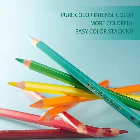 48 Professional Colored Pencils Set - Oil Based Art Drawing w/Case, Vibrant Blendable for Artists and Students Supplies for Painting, in Kuwait