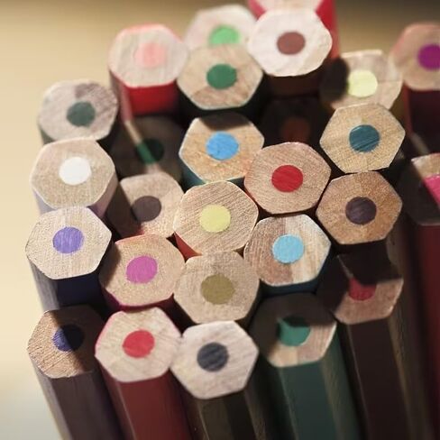 48 Professional Colored Pencils Set - Oil Based Art Drawing w/Case, Vibrant Blendable for Artists and Students Supplies for Painting, in Kuwait