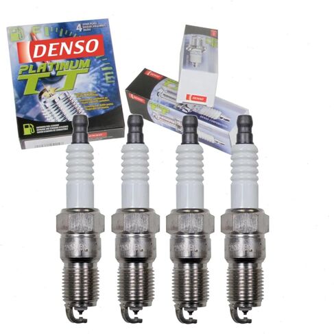 4 pc DENSO Platinum TT Spark Plugs compatible with Ford Focus 2.0L 2.3L L4 2000-2011 in Kuwait