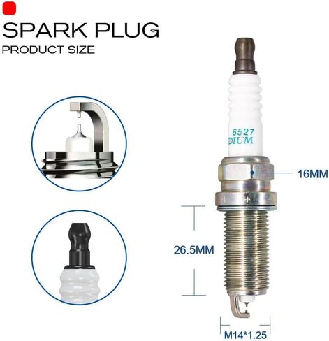 TORCH KH6RHII-11 Iridium Spark Plug Replace for NGK DILFR6D11 6176 DILFR6A11, for BOSCH 0242236605 Spark Plug, for Toyota 90919-01247,for DENSO FK20HR11 IKH20 IKH20TT Spark Plug,1PCS in Kuwait