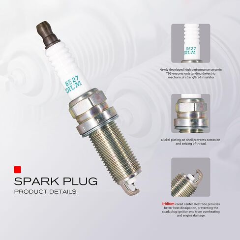 TORCH KH6RHII-11 Iridium Spark Plug Replace for NGK DILFR6D11 6176 DILFR6A11, for BOSCH 0242236605 Spark Plug, for Toyota 90919-01247,for DENSO FK20HR11 IKH20 IKH20TT Spark Plug,1PCS in Kuwait