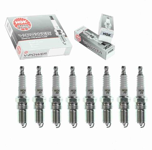8 pc NGK V-Power Spark Plugs compatible with Mazda B2300 2.3L L4 1994-1997 in Kuwait